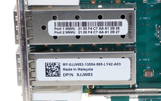 Dell Qlogic 2x 32Gb FC SFP+ QLE2772 PCIe 4.0 x8 Fibre Channel Controller HBA 0JJW53 0FMYVT