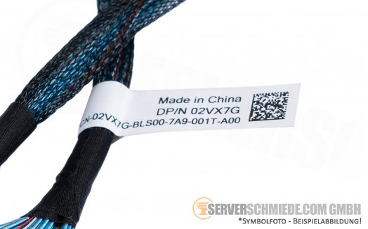 Dell 50cm R440 PCIe-E Kabel Cable 1x SFF-8654 gerade 1x SFF-8654 gerade NVMe 02VX7G