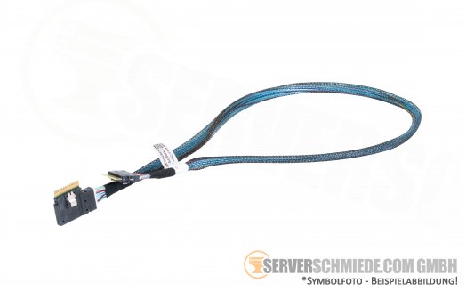 Dell R440 70cm PCIe-E Kabel Cable 1x SFF-8654 gerade 1x SFF-8654 winkel NVMe 0R87P0