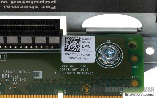 Dell Riser 1 1x Slot x16 PCIe 3.0 with low profile incl. cage R440 R540 0RHWXM