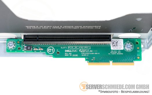 Dell R440 Riser 1x Slot x16 full profile with Cage 0FJ4M3 0TXC2V