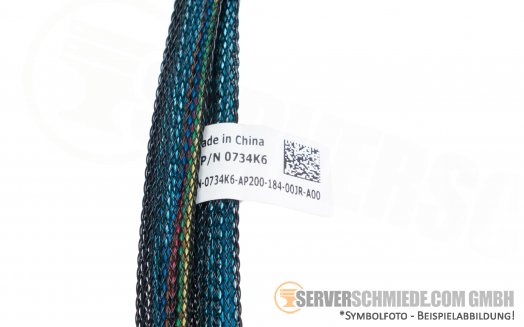 Dell R540 PERC H750 H350 SAS Kabel 1x SFF-8654 gerade to 2x SFF-8643 winkel 0734K6
