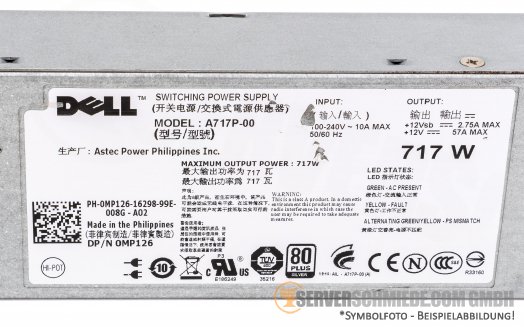 Dell 717W PowerEdge R610  PSU Netzteil 0MP126