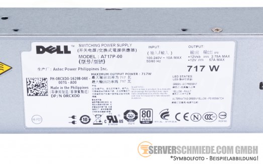Dell R610 PSU Netzteil 717W  0RCXD0