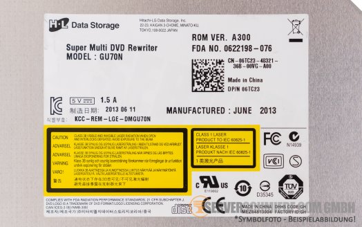 Dell DVD±RW-Laufwerk ultra slim SATA 9,5mm Optical Drive 06TC23 GU70N