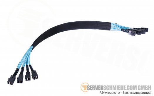 Dell R630 10x SFF 50cm SAS NVMe 4x SFF-8643 cable Kabel 0K9TVP