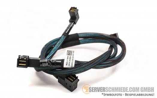 Dell R630 12G SAS 65cm / 35cm cable Kabel 2x SFF-8643 Winkel to 2x SFF-8643 Winkel 0N4R5H