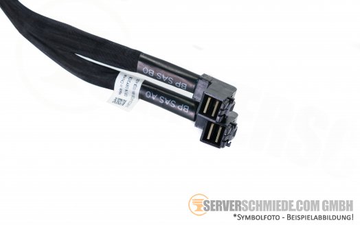 Dell R640 10x SFF SAS cable Kabel 1x MPERC SAS to 2x SFF-8643 winkel 08Y2C8 BP-SAS B  cm / BP-SAS A cm 45cm