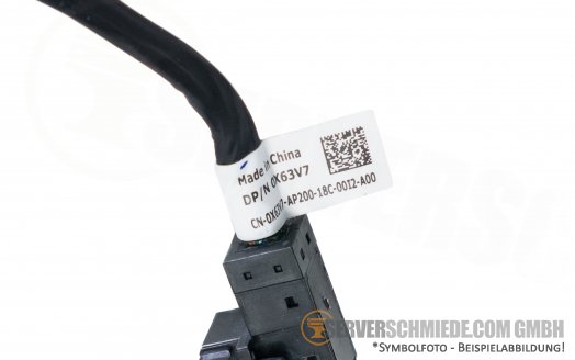 Dell R640 R440 8x SFF PERC H750 H350 SAS Kabel 1x SFF-8654 gerade to 2x SFF-8643 winkel 0X63V7