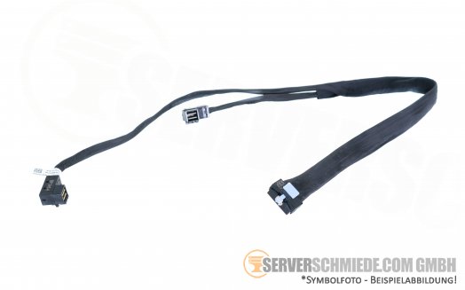 Dell R640 R440 8x SFF PERC H750 H350 SAS Kabel 1x SFF-8654 gerade to 2x SFF-8643 winkel 0X63V7
