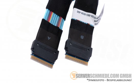 Dell 45cm W6N4M RSR1 R640 Bay 2-5 R740 R740xd R940 NVMe Cable Kabel 2x SFF-8654 to 2x SFF-8654 BP-A0 + B0