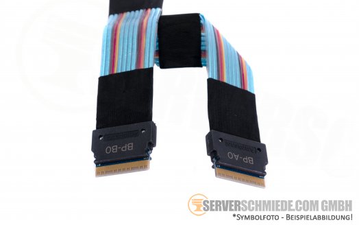 Dell 45cm W6N4M RSR1 R640 Bay 2-5 R740 R740xd R940 NVMe Cable Kabel 2x SFF-8654 to 2x SFF-8654 BP-A0 + B0