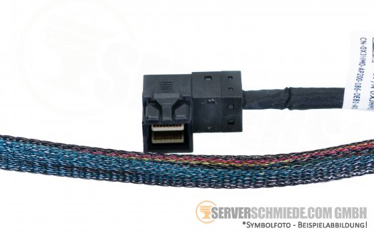 Dell R740 8x LFF PERC H750 SAS Kabel 1x SFF-8654 gerade  to 2x SFF-8643 winkel 0XJHM0 B-55cm A-75cm