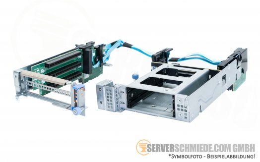 Dell R740 Rear Flex Backplane Kit with 2x Riser 2x Risercage 2x 2,5 SFF Backplane 1xBackplane cage