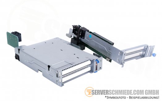 Dell Secondary PCIe x16 / x8 / x8 Riser 0J7W3K + Tertiary PCIe x16 / x8 GPU Riser 0DTTHJ Kit  incl. Cage R740 R740xd R7425