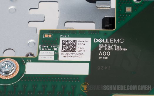 Dell Riser 1 - 2x x16 (x8 lane) PCIe 4.0 R1B full profile incl. cage R750 R7525 02XTTT 0CFD3G