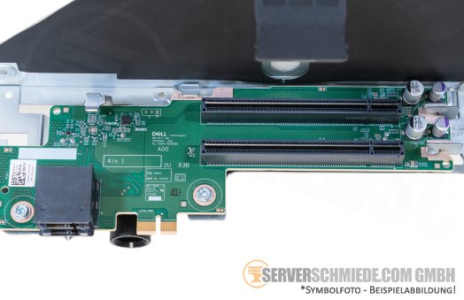 Dell Riser R3B 2x x16 (x8 lane) PCIe 4.0 full profile incl. cage R760 R7615 017JTP 0JGR1Y +NEW+