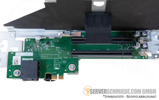 Dell Riser R3B 2x x16 (x8 lane) PCIe 4.0 full profile incl. cage R760 R7615 017JTP 0JGR1Y