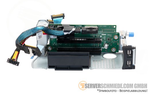 Dell Riser R1B 2x x16 (1x x8 lanes) LP PCIe 4.0 incl. cage Dual CPU Upgrade R750xs 0PX7YT 020H4M
