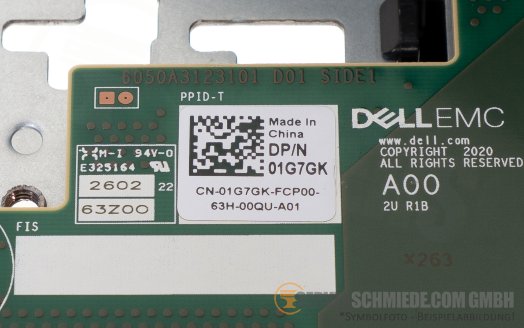 Dell Riser R1B 2x x16 (x8 lanes) PCIe 4.0 FP full profile incl. cage R760 01G7GK