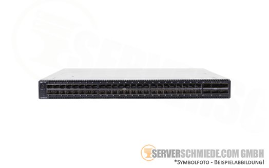 DELL S5148F-ON OS10 Ent 48x 10/25Gb SFP28 + 6x 100Gb QSFP28 Ethernet Network 19" 1U Switch 2x PSU rear-to-front airflow