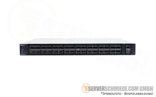 DELL S5232F-ON 32x 10/25/40/50/100Gb QSFP28 + 2x 1/10Gb SFP+ Ethernet Network 19" 1U Switch 2x PSU rear-to-front airflow OS10 Enterprise
