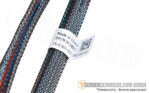 Dell SAS Kabel 80cm 2x SFF-8087 gerade  zu 2x SFF-8087 winkel 0C2X59