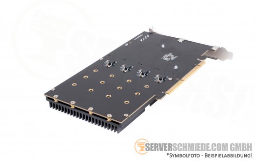DeLOCK ASM2824 PCIe x16 Server Bifurcation Controller 4x NVMe M.2 Key M 2242 - 22110 +NEW+