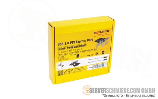 Delock PCIe x1 3.0 Gen1 4x extern USB 3.2 Typ-A Controller 90304