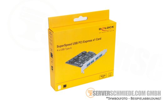 Delock PCIe x1 3.2 Gen1 4x extern USB 3.2 Typ-A Controller 90509