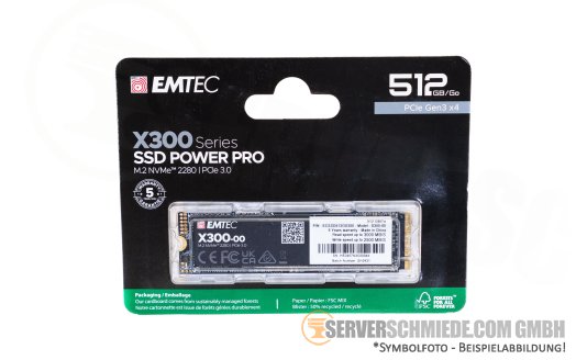 Emtec X300 512GB M.2 2280 NVMe SSD +NEW+
