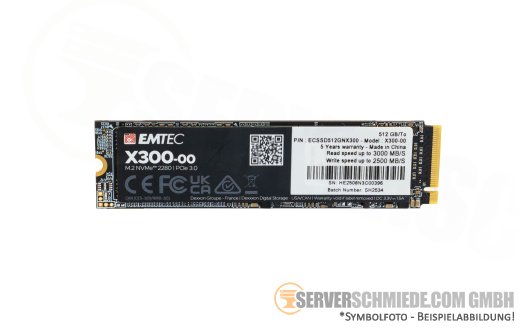 Emtec X300 512GB M.2 2280 NVMe SSD +NEW+