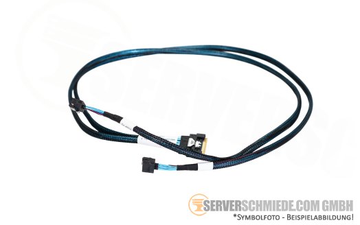 Fujitsu 100 / 95cm SAS Kabel cable 2x SFF-8654 4i gerade to 1x SFF-8654 8i gerade RX2540 M7 CA05973-8906