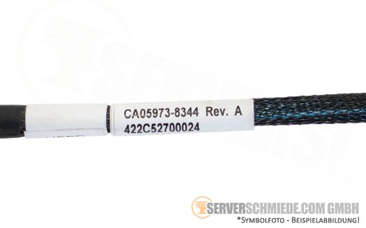 Fujitsu 100cm SAS Kabel cable 1x SFF-8654 4i gerade to 1x SFF-8643 gerade RX2540 M7 CA05973-8344