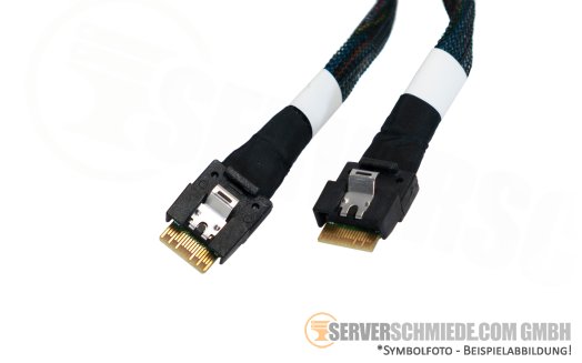 Fujitsu 15cm SAS Kabel cable RAID card 1x SFF-8654 8i gerade to 2x SFF-8654 4i gerade RX2540 M6 CA05950-2303