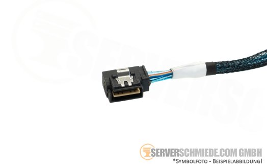 Fujitsu 21cm SAS Kabel cable 1x SFF-8654 4i gerade to 1x SFF-8654 4i winkel RX2530 M7 CA05973-8217