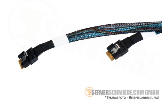 Fujitsu 25 / 15cm SAS Kabel cable RAID card 1x SFF-8654 8i gerade to 2x SFF-8654 4i gerade RX2540 M6 CA05950-2301