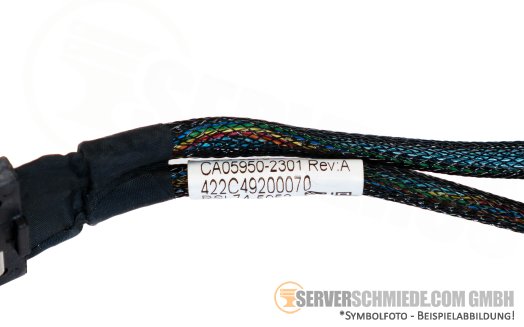 Fujitsu 25 / 15cm SAS Kabel cable RAID card 1x SFF-8654 8i gerade to 2x SFF-8654 4i gerade RX2540 M6 CA05950-2301