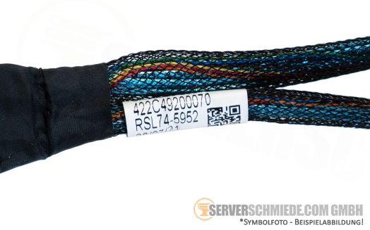Fujitsu 25 / 15cm SAS Kabel cable RAID card 1x SFF-8654 8i gerade to 2x SFF-8654 4i gerade RX2540 M6 CA05950-2301