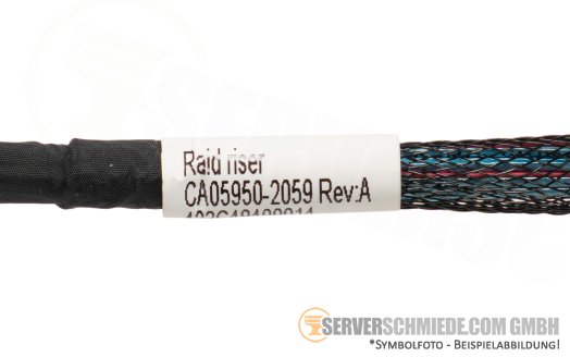 Fujitsu 25cm Internal RAID Riser Kabel cable 1x SFF-8654 gerade to 1x SFF-8654 winkel RX2530 M6 CA05950-2059