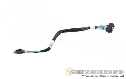 Fujitsu 25cm Internal RAID Riser Kabel cable 1x SFF-8654 gerade to 1x SFF-8654 winkel RX2530 M6 CA05950-2059