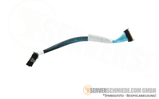 Fujitsu 25cm SAS Kabel cable 1x SFF-8654 gerade to 1x SFF-8654 winkel RX2530 M7 CA05973-8219