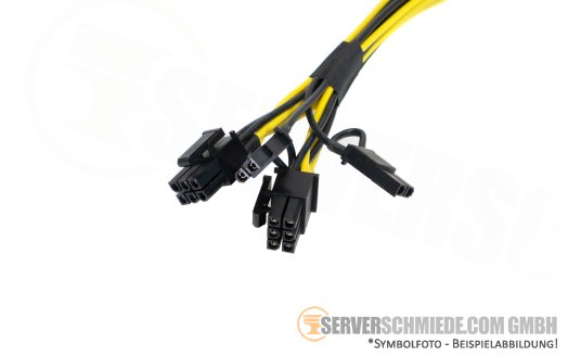 Fujitsu 30cm GPU Power Kabel cable 1x 8-pin EPS gerade to 2x 6+2-pin PCIe gerade RX2540 M6 CA05950-2139