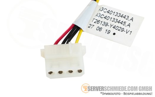 Fujitsu 38cm RDX Power Kabel Cable 1x 4-pin to 1x 4-pin Molex IDE T26139-Y4029-V1