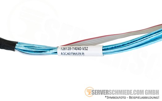 Fujitsu 40 / 75cm HDD kabel 1x SFF-8643 winkel to 4x SATA winkel + 1x 5pin RX2530 M5 T26139-Y4040-V52