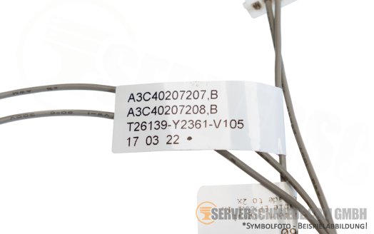 Fujitsu 40cm Signal Kabel cable EPxxxi 1x 4-pin gerade to 2x 2-pin gerade RX2530 M5 A3C40207207