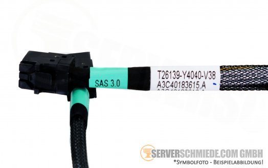 Fujitsu 45cm SAS Kabel 1x SFF-8643 gerade 1x SFF-8643 gerade A3C40183615 T26139-Y4040-V38