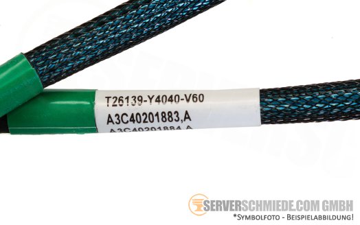 Fujitsu 55cm  SAS Kabel 1x SFF-8643 winkel --1x SFF-8643 winkel  A3C40201883 T26139-Y4040-V60