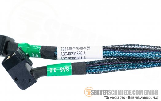 Fujitsu 60cm 1x SFF-8643 gerade 1x SFF-8643 winkel  A3C40201880 T26139-Y4040-V59