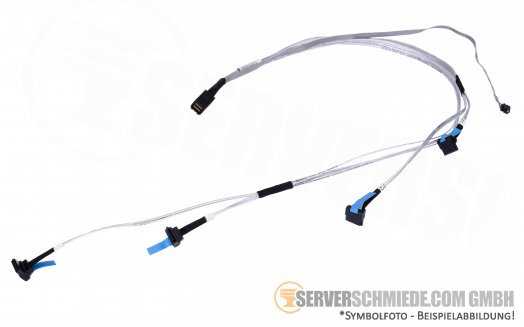 Fujitsu 70cm Splitter kabel 1x SFF-8643 4x SFF-SATA winkel  1x 5pin A3C40176182